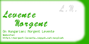 levente morgent business card